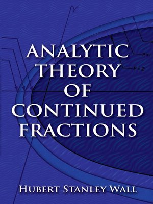cover image of Analytic Theory of Continued Fractions